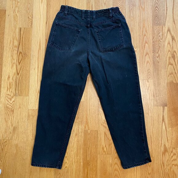 Vintage 100% cotton L.L. Bean mom jeans high waisted elastic sides - Picture 3 of 5